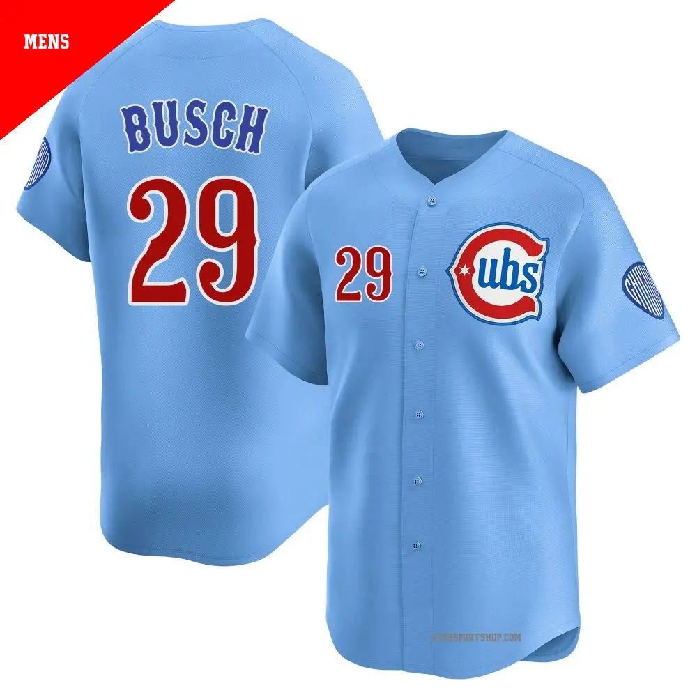 Women's #29 Michael Busch Chicago Cubs Royal Limited 2nd